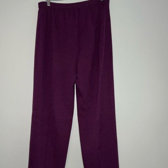 Vintage Helen Hsu Purple Knit Pants Size 1X - Picture 5 of 8